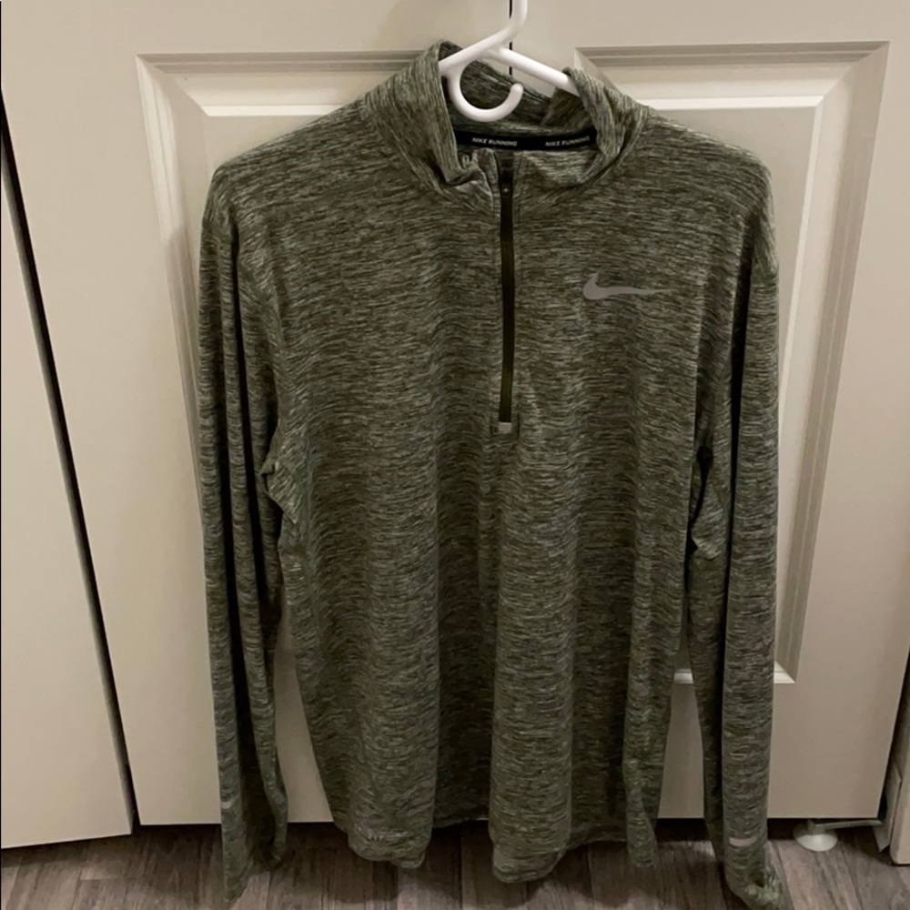 Green Nike Long Quarter Zip